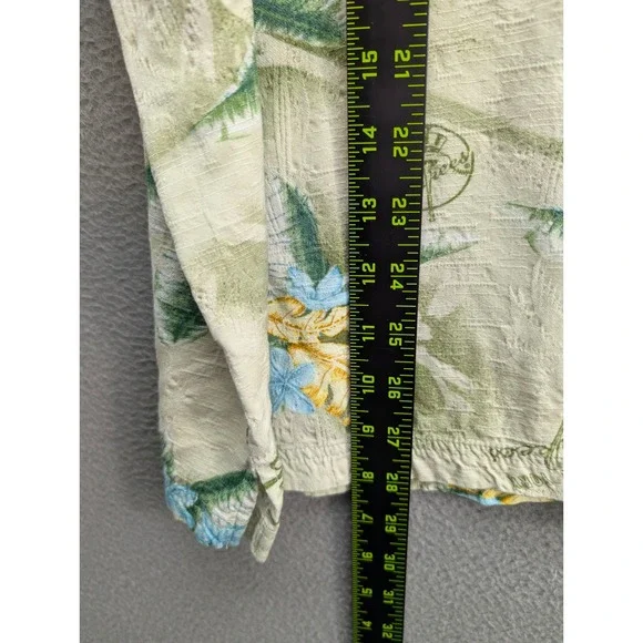 Vintage Lee Sport New York Yankees Hawaiian Shirt Men's Size L Floral Tropical - Picture 7 of 9